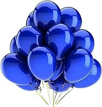 New S.S Creation Solid Premium Latex Balloons Solid Color 100 Pcs Balloon (Blue, Orange Pack of 100)-thumb3