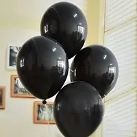 New S.S Creation Solid Premium Latex Balloons Solid Color 100 Pcs Ballonon Balloon (Black, Pack of 100)-thumb2