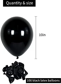 New S.S Creation Solid Premium Metallic Balloon (50+50+50+50=200 Pcs) For Birthday and party Balloon(Black, Pack of 4)-thumb3