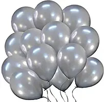 New S.S Creation Solid Premium Latex Balloons Solid Color 100 Pcs Balloon (Grey, Orange Pack of 100)-thumb1