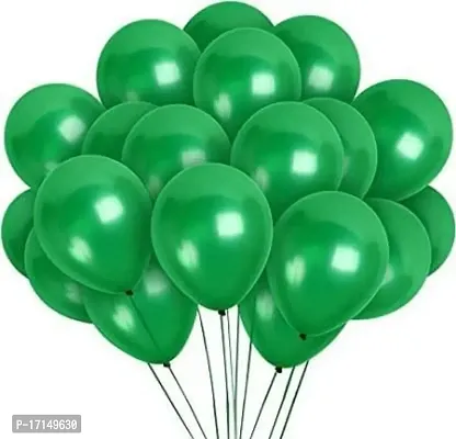 New S.S Creation Solid Premium Latex Balloons Solid Color 200 Pcs Balloon (Green, White Pack of 200)-thumb4