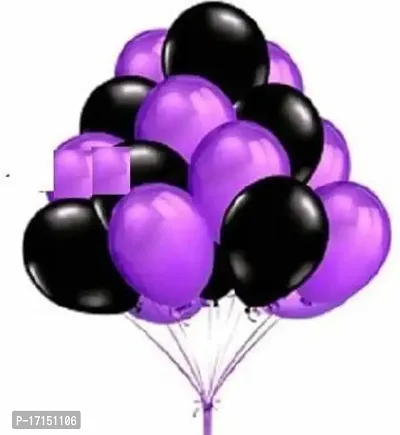 New S.S Creation Solid Premium Latex Balloons Solid Color 200 Pcs Balloon (Purple, Black, Pack of 200)