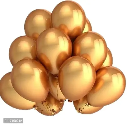 New S.S Creation Solid Premium Metallic Balloon (50+50+50=150 Pcs) For Birthday and party Balloon(Gold, Pack of 3)