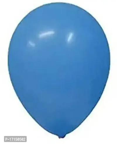 New S.S Creation Solid Premium Latex Balloons Solid Color 100 Pcs Balloon (Blue Pack of 100)-thumb0