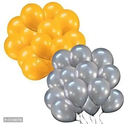 New S.S Creation Solid Premium Latex Balloons Solid Color 100 Pcs Balloon (Grey, Orange Pack of 100)