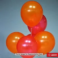 New S.S Creation Solid Premium Latex Balloons Solid Color 100 Pcs Balloon (Orange, Red Pack of 100)-thumb1