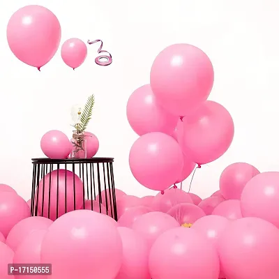 New S.S Creation Solid Premium Metallic Balloon (50+50+50=150 Pcs) For Birthday and party Balloon(Pink, Pack of 3)-thumb2