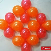 New S.S Creation Solid Premium Latex Balloons Solid Color 100 Pcs Balloon (Orange, Red Pack of 100)-thumb2