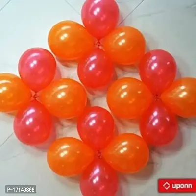 New S.S Creation Solid Premium Latex Balloons Solid Color 100 Pcs Balloon (Orange, Red Pack of 100)-thumb3