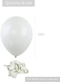 New S.S Creation Solid Premium Metallic Balloon (50+50=100 Pcs) For Birthday and party Balloon(White, Pack of 2)-thumb2