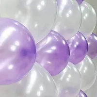 New S.S Creation Solid Premium Latex Balloons Solid Color 200 Pcs Balloon (Purple, White Pack of 200)-thumb3