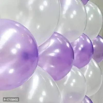 New S.S Creation Solid Premium Latex Balloons Solid Color 200 Pcs Balloon (Purple, White Pack of 200)-thumb4