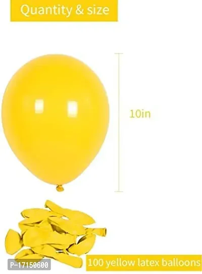 New S.S Creation Solid Premium Metallic Balloon (50+50+50=150 Pcs) For Birthday and party Balloon(Yellow, Pack of 3)-thumb4