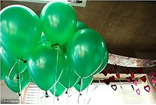 New S.S Creation Solid Premium Metallic Balloon (50+50=100 Pcs) For Birthday and party Balloon(Green, Pack of 2)-thumb2