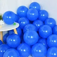 New S.S Creation Solid Premium Latex Balloons Solid Color 100 Pcs Balloon (Blue Pack of 100)-thumb1