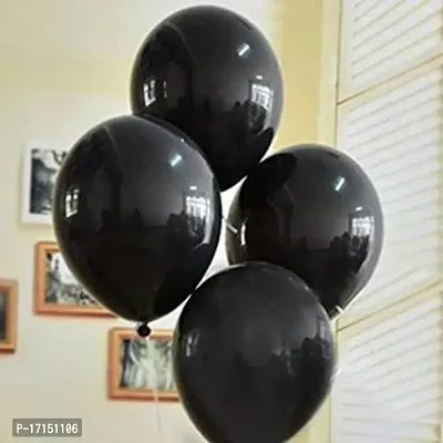 New S.S Creation Solid Premium Latex Balloons Solid Color 200 Pcs Balloon (Purple, Black, Pack of 200)-thumb5