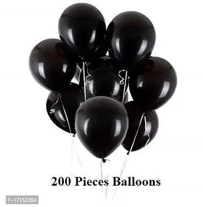 New S.S Creation Solid Premium Metallic Balloon (50+50=100 Pcs) For Birthday and party Balloon(Black, Pack of 2)-thumb5