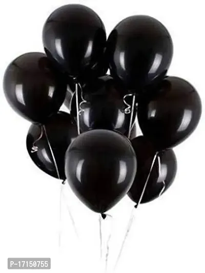 New S.S Creation Solid Premium Latex Balloons Solid Color 100 Pcs Ballonon Balloon (Black, Pack of 100)-thumb4