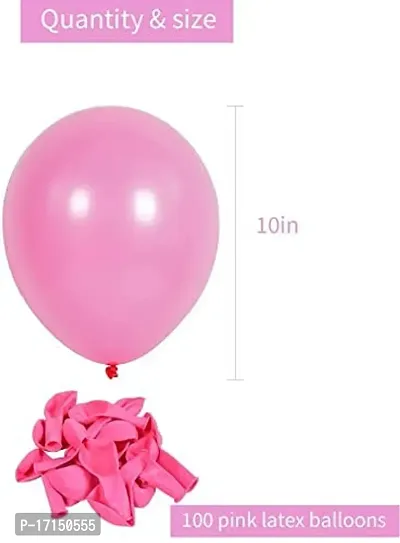 New S.S Creation Solid Premium Metallic Balloon (50+50+50=150 Pcs) For Birthday and party Balloon(Pink, Pack of 3)-thumb3