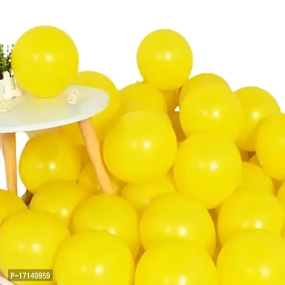 New S.S Creation Solid Premium Metallic Balloon (50 Pcs) For Birthday and party Balloon (Yellow, Pack of 1)-thumb2