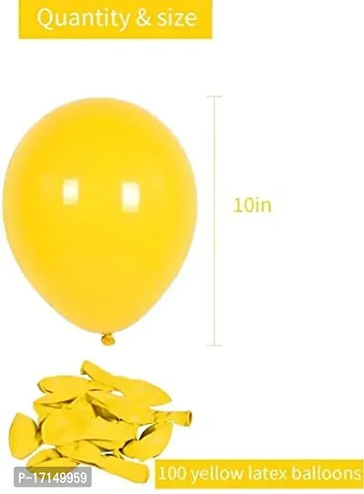 New S.S Creation Solid Premium Metallic Balloon (50 Pcs) For Birthday and party Balloon (Yellow, Pack of 1)-thumb4