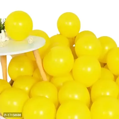 New S.S Creation Solid Premium Metallic Balloon (50+50+50=150 Pcs) For Birthday and party Balloon(Yellow, Pack of 3)