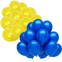 New S.S Creation Solid Premium Latex Balloons Solid Color 100 Pcs Balloon (Blue, Yellow Pack of 100)-thumb4