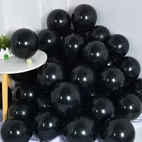 New S.S Creation Solid Premium Latex Balloons Solid Color 100 Pcs Ballonon Balloon (Black, Pack of 100)-thumb1