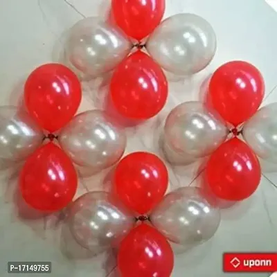 New S.S Creation Solid Premium Latex Balloons Solid Color 200 Pcs Balloon (Grey, Red Pack of 200)-thumb3