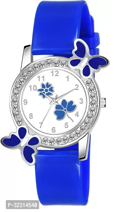 Stylish Blue Synthetic Leather Analog Watches For Women-thumb0