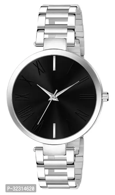 Stylish Black Metal Analog Watches For Women-thumb0