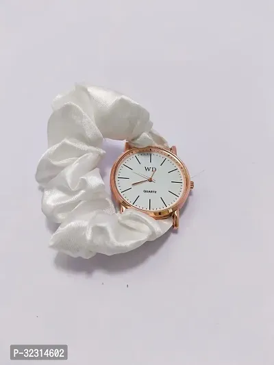 Stylish White Fabric Analog Watches For Women-thumb0