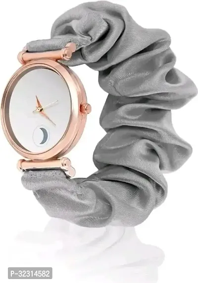 Stylish Grey Fabric Analog Watches For Women-thumb0