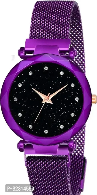 Stylish Purple Metal Analog Watches For Women-thumb0