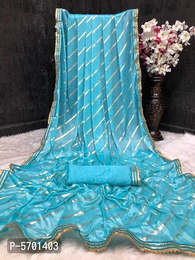 Silk Blend Saree With Blouse Piece