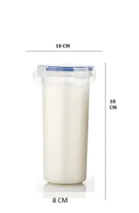 VRISTO 450Ml Plastic Airtight tumbler With Lid, Glass Set For Liquid Products Shakes milk and Butter Milk, Container For Liquids, Gym Shaker, Set Of 3-thumb2