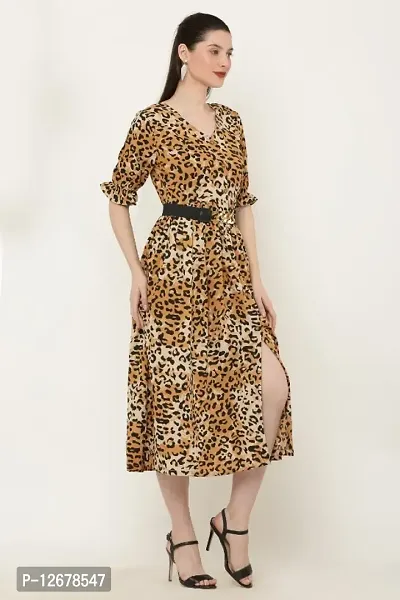 CHEETAH PRINT FRONT OPEN DRESS-thumb4