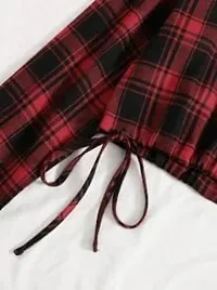 Maroon Checked Shirt Women's-thumb3