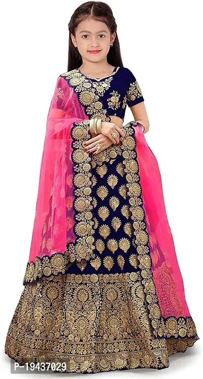 Stylish Fancy Satin Lehenga Cholis For Girl-thumb0