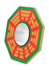 FengShui Vastu Bagua (Pa Kua) Mirror for Positive Energy For wall / door decor protection (115 x 115 x 15 cm, Multicolour)-thumb1