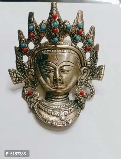 Goddess Tara Devi Mask Wall Hanging Mask (11 x 4 x 13 cm,Multicolor)-thumb3