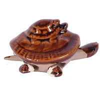 FengShui Ceramic Floating Mini Tortoise Family Set Of 5 Pcs (5 x 8 x 45 cm, Brown)-thumb1