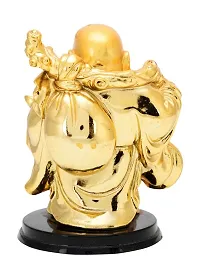 FengShui Standing Golden Laughing Buddha for Wealth and Good luck (65 x 65 x 10 cm, Golden)-thumb2