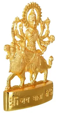 Golden Plated Goddess Durga Idol Statue for Temple and Home Deacute;cor (5 x 1 x 7 CM) Golden-thumb1