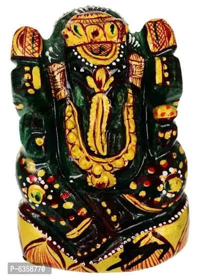 Shree Lord Ganesha Idol In Green Jade StGreen.