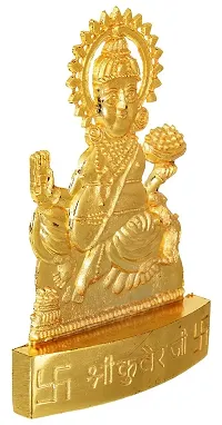 Zinc Golden Plated Lord Kuber Idol Statue For Temple-thumb1