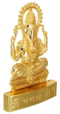 Zinc Lord Ganesh Plated Idol Showpiece Statue For Temple-thumb1