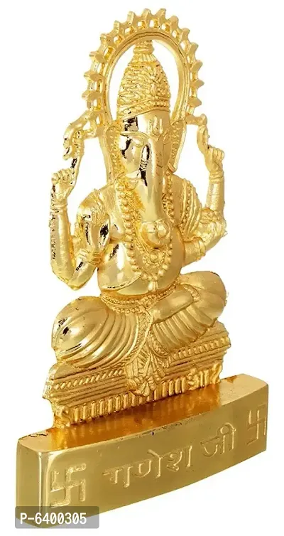 Golden Plated Lord Ganesh Idol Showpiece Statue For Temple-thumb2