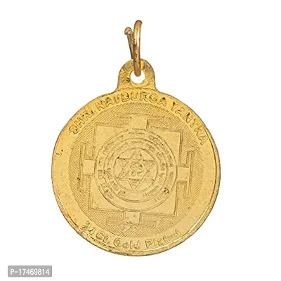 Durga Bisa Yantra Gold Plated Pendant-thumb2