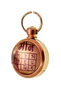 Meena Rashi / Pisces Zodiac Sign Pendant For Unisex(1x1.5x1 Cm)BRASS.-thumb1